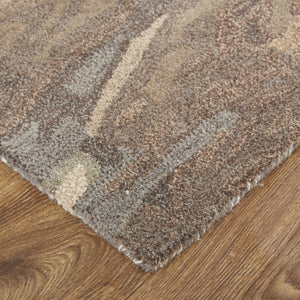 HomeRoots 4' Wool Abstract Hand-Tufted Area Rug in Green and Ivory - Modern Style for Cozy Living Spaces 8' X 10' 512732