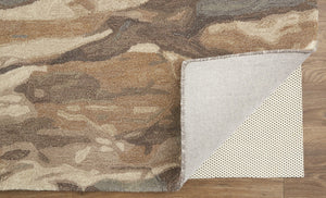 HomeRoots 4' Wool Abstract Hand-Tufted Area Rug in Green and Ivory - Modern Style for Cozy Living Spaces 8' X 10' 512732