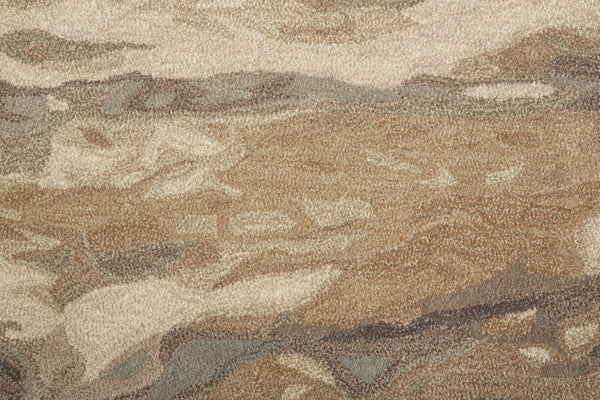HomeRoots 4' Wool Abstract Hand-Tufted Area Rug in Green and Ivory - Modern Style for Cozy Living Spaces 9' X 12' 512733