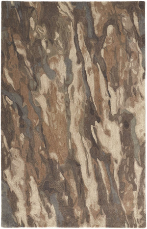 HomeRoots 4' Wool Abstract Hand-Tufted Area Rug in Green and Ivory - Modern Style for Cozy Living Spaces 2' X 3' 512735