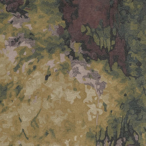 HomeRoots 4' Hand-Tufted Wool Shag Area Rug in Green and Black - Modern Abstract Design for Cozy Spaces 4' X 6' 512736