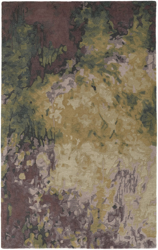 HomeRoots 4' Hand-Tufted Wool Shag Area Rug in Green and Black - Modern Abstract Design for Cozy Spaces 9' X 12' 512739