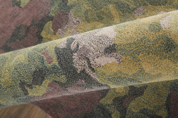 HomeRoots 4' Hand-Tufted Wool Shag Area Rug in Green and Black - Modern Abstract Design for Cozy Spaces 9' X 12' 512739