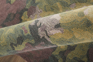 HomeRoots 4' Hand-Tufted Wool Shag Area Rug in Green and Black - Modern Abstract Design for Cozy Spaces 2' X 3' 512741