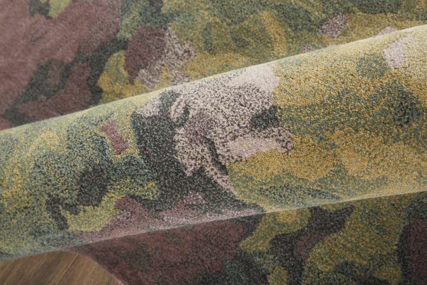 HomeRoots 4' Hand-Tufted Wool Shag Area Rug in Green and Black - Modern Abstract Design for Cozy Spaces 2' X 3' 512741