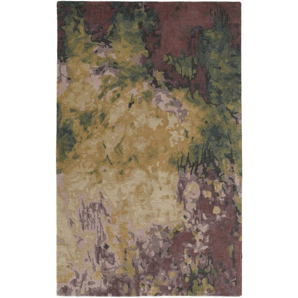 HomeRoots 4' Hand-Tufted Wool Shag Area Rug in Green and Black - Modern Abstract Design for Cozy Spaces 2' X 3' 512741