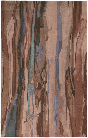 Homeroots 10' X 14' Blue And Red Wool Abstract Hand Tufted Area Rug Red,Pink,Blue Wool 512746