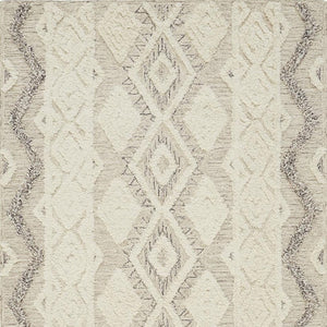 HomeRoots 4' Handmade Wool Area Rug with Geometric Pattern - Stain-Resistant, Durable, Modern Home Decor 9' X 12' 512777