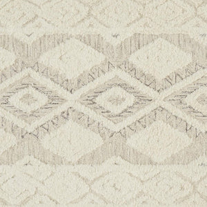 HomeRoots 4' Handmade Wool Area Rug with Geometric Pattern - Stain-Resistant, Durable, Modern Home Decor 12' X 15' 512779