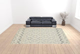 Homeroots 12' X 15' Ivory And Black Wool Geometric Tufted Handmade Area Rug  Wool 512786