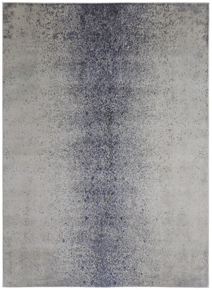 HomeRoots 5' Ivory and Blue Abstract Area Rug - Non-Skid, Power-Loomed Design for Contemporary Interiors 12' X 15' 512823