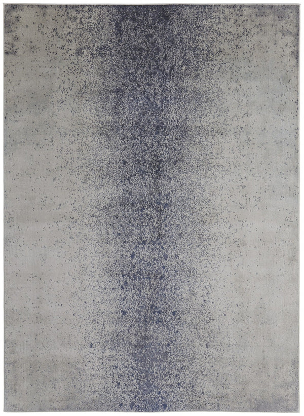 HomeRoots 5' Ivory and Blue Abstract Area Rug - Non-Skid, Power-Loomed Design for Contemporary Interiors 12' X 15' 512823