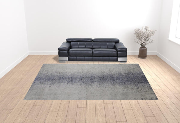 HomeRoots 5' Ivory and Blue Abstract Area Rug - Non-Skid, Power-Loomed Design for Contemporary Interiors 12' X 15' 512823