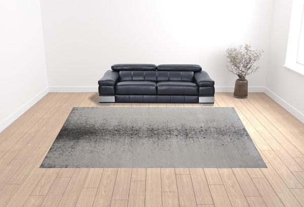 HomeRoots 5' Ivory and Blue Abstract Area Rug - Non-Skid, Power-Loomed Design for Contemporary Interiors 12' X 15' 512832