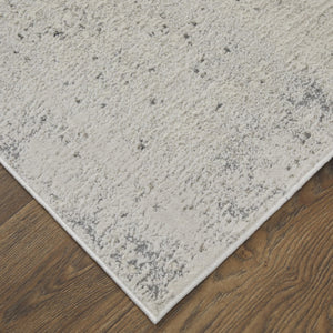 HomeRoots 5' Ivory and Blue Abstract Area Rug - Non-Skid, Power-Loomed Design for Contemporary Interiors 12' X 15' 512832
