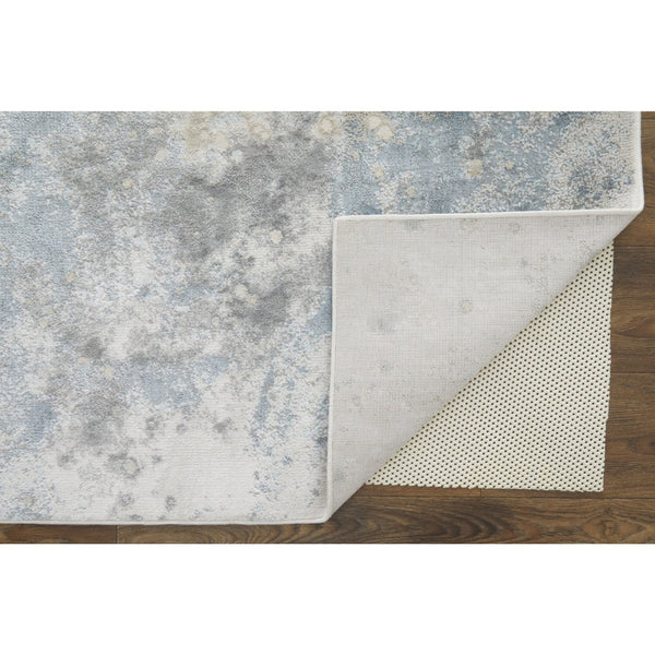 HomeRoots 4' Modern Abstract Area Rug in Ivory, Black & Gray – Durable, Stain-Resistant Design for Any Space 4' X 6' 512843