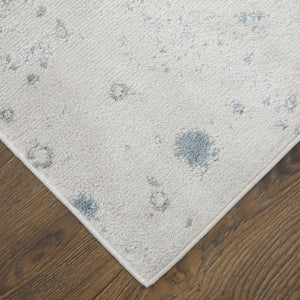 HomeRoots 4' Modern Abstract Area Rug in Ivory, Black & Gray – Durable, Stain-Resistant Design for Any Space 8' X 10' 512845