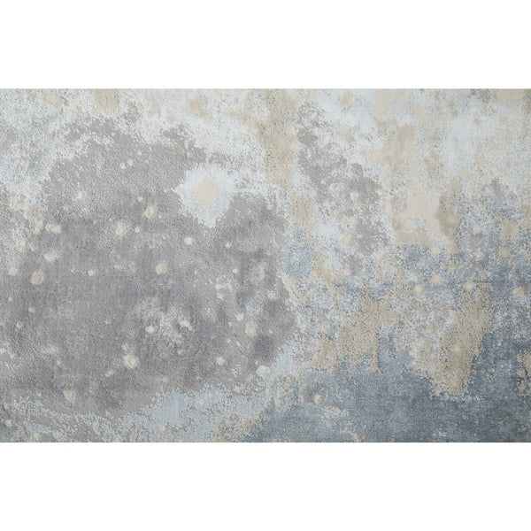 HomeRoots 4' Modern Abstract Area Rug in Ivory, Black & Gray – Durable, Stain-Resistant Design for Any Space 8' X 10' 512845