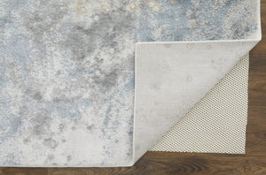 HomeRoots 4' Modern Abstract Area Rug in Ivory, Black & Gray – Durable, Stain-Resistant Design for Any Space 8' Runner 512849