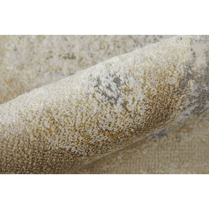 HomeRoots 4' Modern Abstract Area Rug in Ivory, Black & Gray – Durable, Stain-Resistant Design for Any Space 4' X 6' 512852