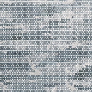 Homeroots 8' X 10' Blue And Gray Polka Dots Distressed Stain Resistant Area Rug  Polypropylene 512888