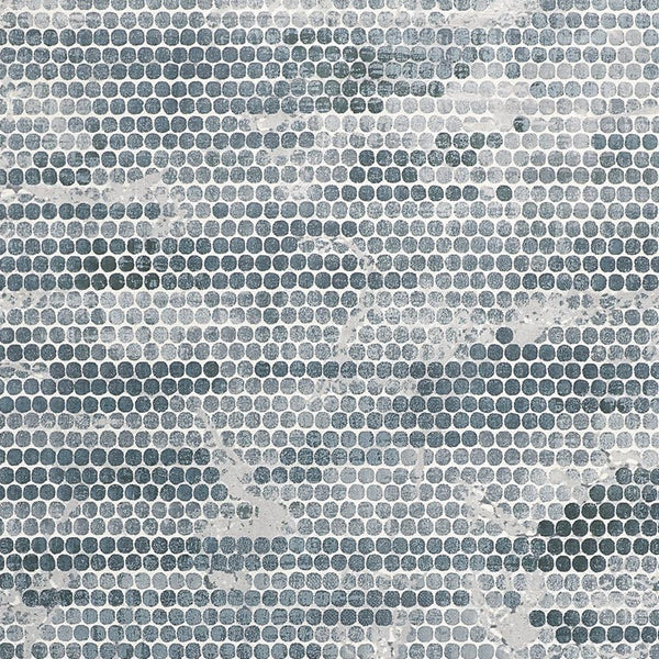 Homeroots 8' X 10' Blue And Gray Polka Dots Distressed Stain Resistant Area Rug  Polypropylene 512888