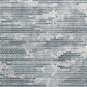Homeroots 8' X 10' Blue And Gray Polka Dots Distressed Stain Resistant Area Rug  Polypropylene 512888