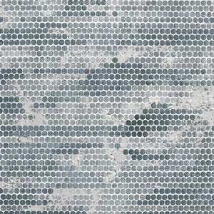 Homeroots 10' X 13' Blue And Gray Polka Dots Distressed Stain Resistant Area Rug  Polypropylene 512889