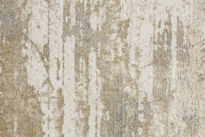 HomeRoots 4' Modern Abstract Area Rug in Ivory, Gold & Gray - Stylish, Durable Design for Any Room Decor 13' X 20' 512927