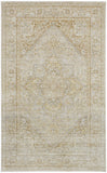 Homeroots 4' X 6' Gold And Ivory Floral Non Skid Area Rug  Polyester 512938