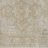 Homeroots 5' X 8' Ivory And Gold Floral Stain Resistant Area Rug  Polyester 512939