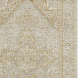 Homeroots 7' X 10' Gold And Ivory Floral Non Skid Area Rug  Polyester 512940