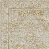 Homeroots 9' X 12' Ivory And Gold Floral Area Rug  Polyester 512941