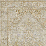 Homeroots 10' X 13' Ivory And Gold Floral Stain Resistant Area Rug  Polyester 512943