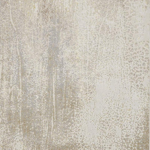 HomeRoots 4' Contemporary Gold Gray Ivory Abstract Area Rug for Modern Living Spaces - Durable & Stylish Design 5' X 8' 512986