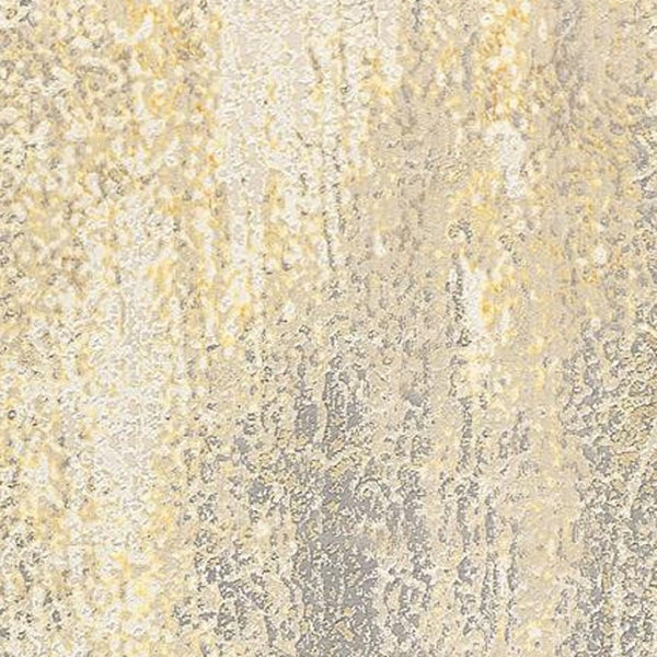 HomeRoots 4' Contemporary Gold Gray Ivory Abstract Area Rug for Modern Living Spaces - Durable & Stylish Design 8' Runner 512991