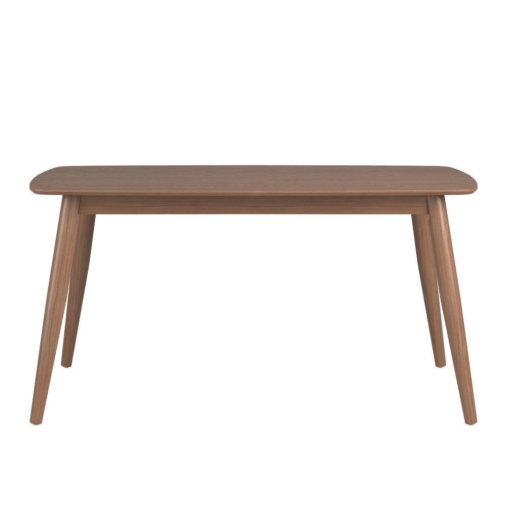 Homelegance Arne 60 Inch Rectangular Dining Table with Mid-century Tapered Legs and Natural Grain Dark Walnut 512N-60(3A)