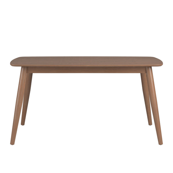 Homelegance Arne 60 Inch Rectangular Dining Table with Mid-century Tapered Legs and Natural Grain Dark Walnut 512N-60(3A)