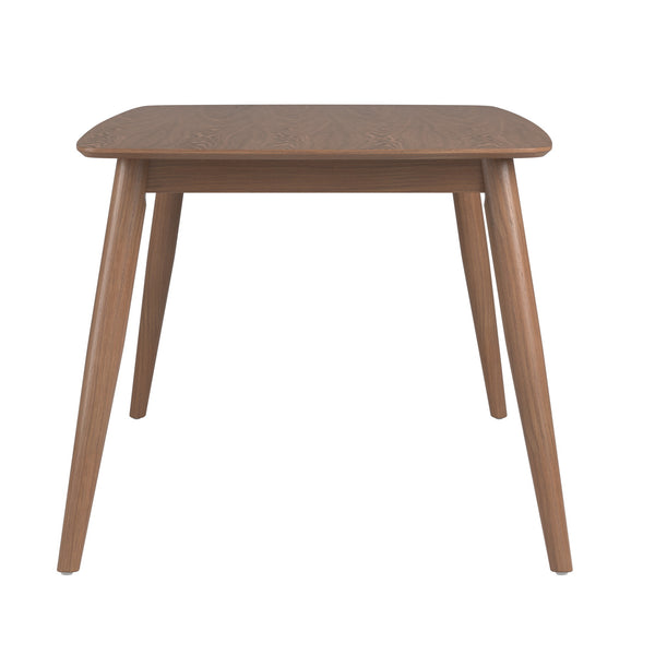 Arne 60 Inch Rectangular Dining Table with Mid-century Tapered Legs and Natural Grain
