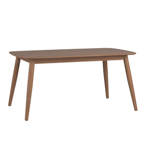 Arne 66 Inch Rectangular Mid-century Dining Table with Veneer Top and Tapered Legs