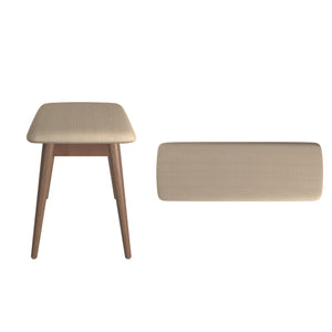 Arne Mid-century Upholstered Foam Cushion Bench Tapered Rubberwood Legs Entryway Seating