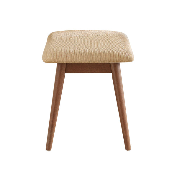 Arne Mid-century Upholstered Foam Cushion Bench Tapered Rubberwood Legs Entryway Seating