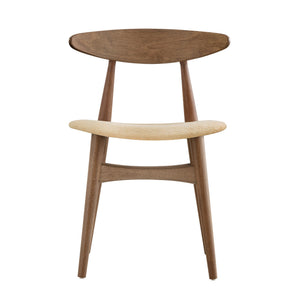 Homelegance Arne Mid-century Rubberwood Dining Chair with Cushioned Fabric Seat Modern Scandinavian Dark Oak 512NU-BFS(3A)