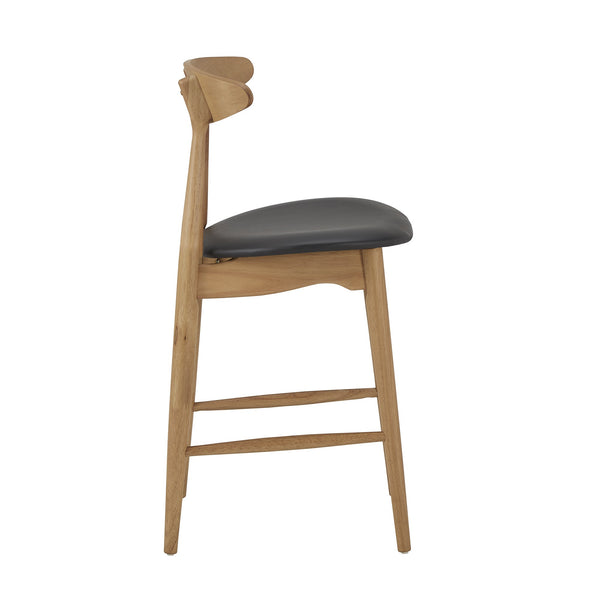 Arne Rubberwood Counter Stools Set of Two for Kitchen Island Seating