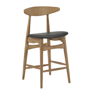 Arne Rubberwood Counter Stools Set of Two for Kitchen Island Seating