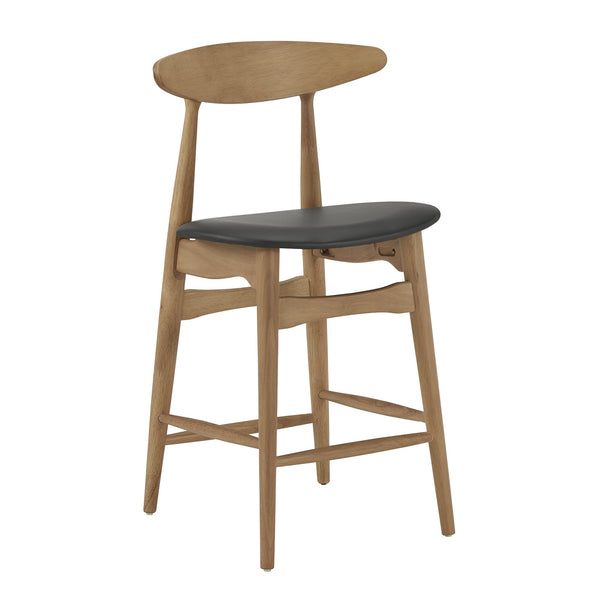 Arne Rubberwood Counter Stools Set of Two for Kitchen Island Seating