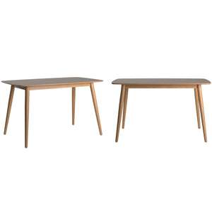 Arne Rubberwood Counter Table Mid-century Tapered Legs Natural Veneer
