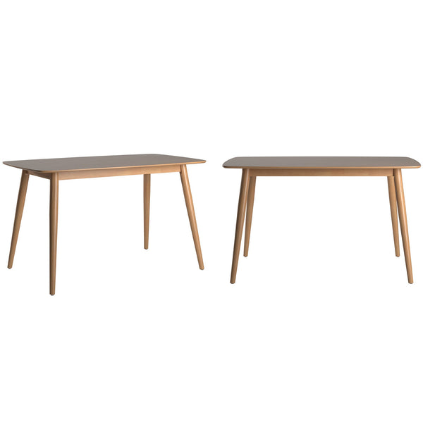 Arne Rubberwood Counter Table Mid-century Tapered Legs Natural Veneer
