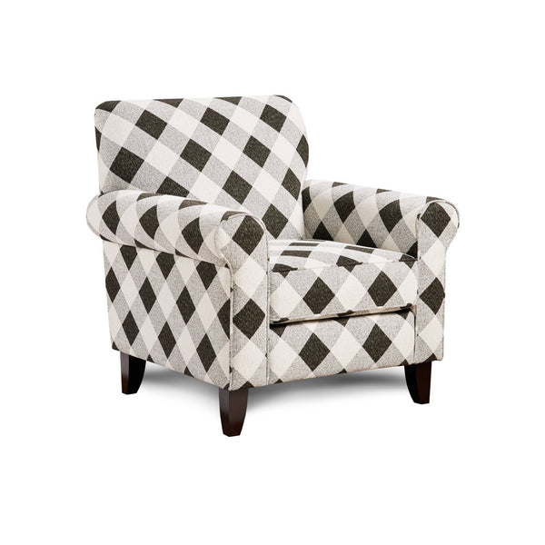 Fusion Shadowfax Poetry Iron Accent Chair - Unique Script Design, Durable Fabric, Conversation Starter Black,White Ws,100% Polypropylene 512 Castle Rock Iron Accent Chair