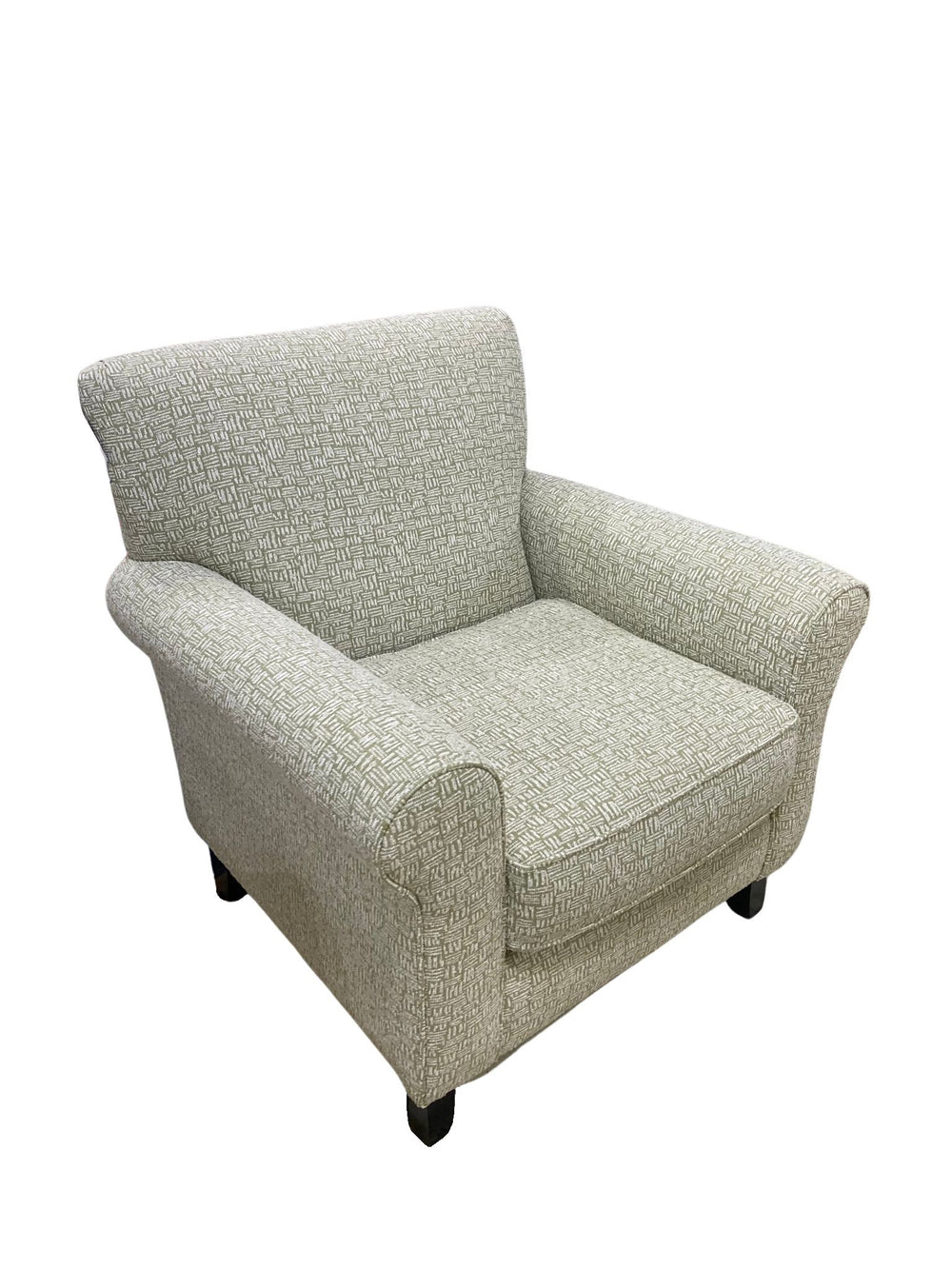 Fusion Celadon Vernon Sage Accent Chair - Unique Design With Sloped Arms, Durable Fabric & Coffee Finish Legs Green Ws,100% Polypropylene 512 Nestle Sage Accent Chair